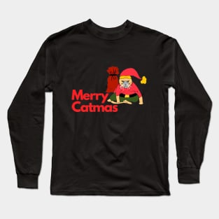 Merry Christmas - MerryCatmas - Cat Lovers Long Sleeve T-Shirt